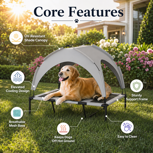 PawBreeze ShadePro Cooling Bed